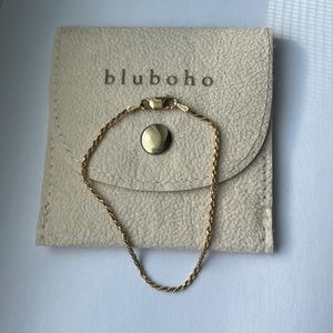Bluboho Lasso Dainty Yellow Gold Rope Bracelet 10K